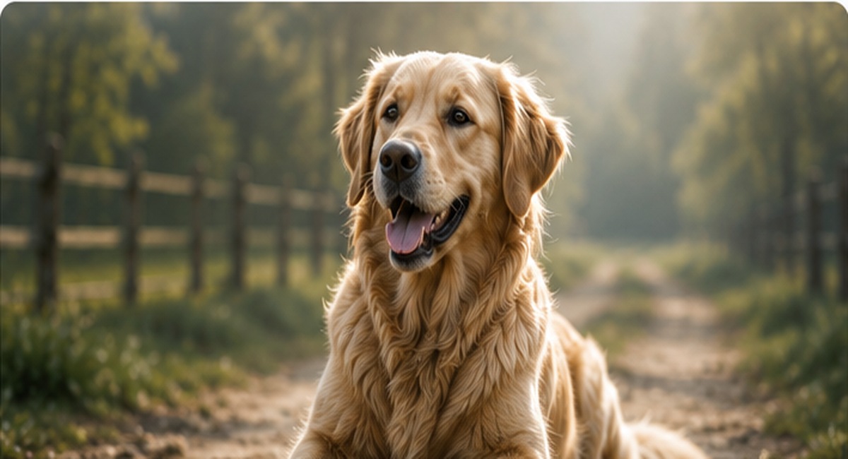 Hund in natürlicher Umgebung